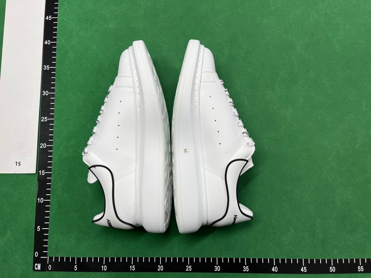 BF Batch  Alexander McQueen White and Gold Oversized Sneakers -1